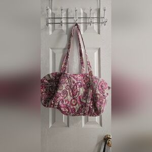 Vera Bradley Paisley meets Plaid Large Duffle Bag